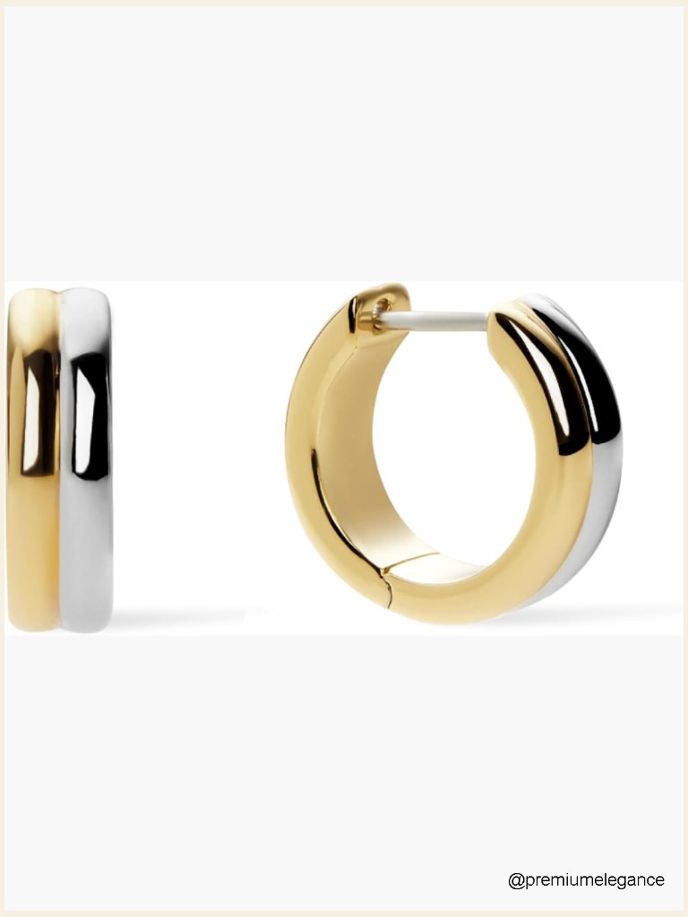 14k Gold Plated Small Huggie Hoop Earrings Hypoallergenic Tarnish Free